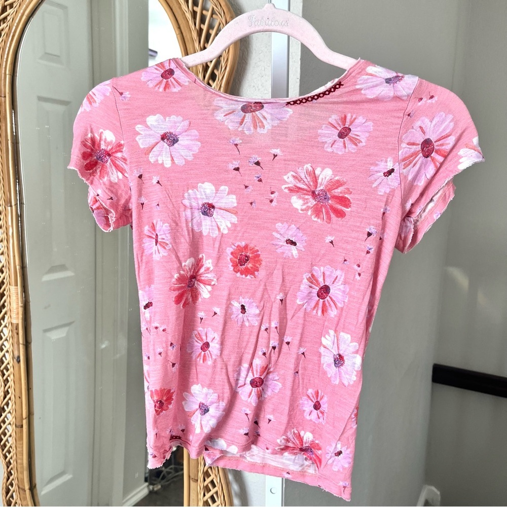 LoveShackFancy / Girl’s Pink Purple Floral T-shirt